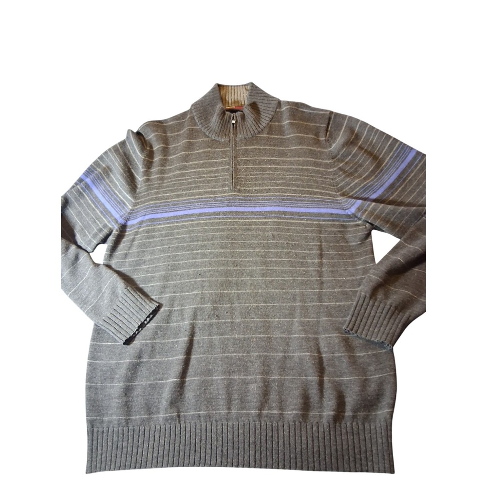 Nike Tiger Woods Collection Sweater Mens Large 100% Merino Wool‎  1/4 Zip EUC